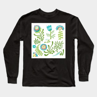 Elegance Seamless pattern with flowers, vector floral illustration in vintage style Long Sleeve T-Shirt